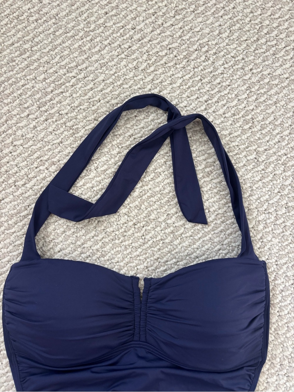 Tommy Bahama Women’s Size 12 Swimsuit One Piece Navy Blue Ruched Tie - Picture 12 of 12